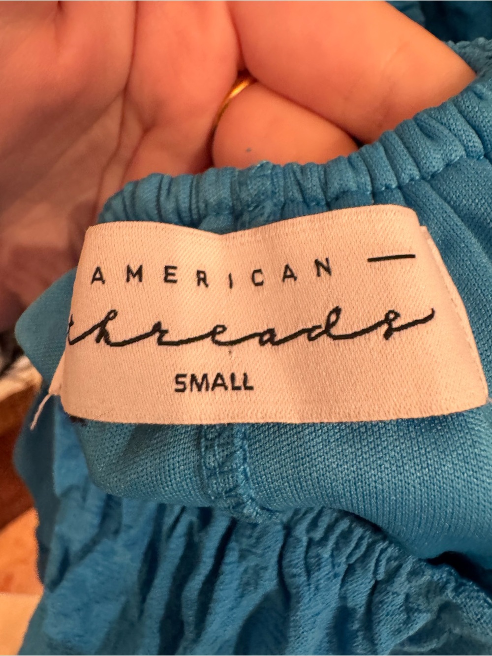 American Threads Bright Turquoise Strapless Dress - Picture 3 of 3